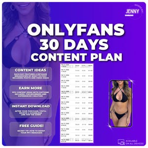 30 Days - Content Plan for OnlyFans