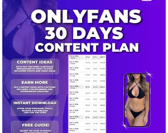 30 Days - Content Plan for OnlyFans