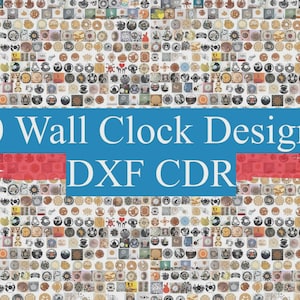 50 Laser Cut Wooden And Acrylic Wall Clock , Wall Clock Template, Clocks Vector Plan, Wall Clock | DXF | CDR | Digital Download