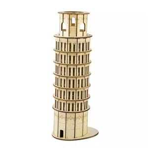 Laser Cut 3D Puzzle Of Leaning Tower Of Pisa Dxf, 3D Puzzle Tower Pisa Cnc Router File, 4mm Thickness| Svg Dxf Ai Pdf Cdr | Digital Download