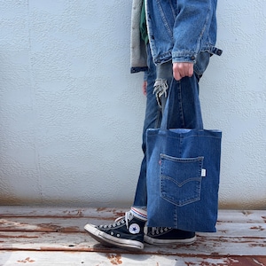Upcycled Denim Tote Bag | One of a Kind Levi’s Tote | Sustainable Everyday Bag | Recycled Jean Tote | Eco-Friendly Market Bag