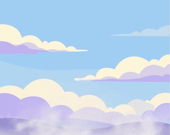 Dreamy Cloudscape Nursery Art | Samsung Art Mode Wallpaper | Calm Sky Kids Decor (Digital Download)