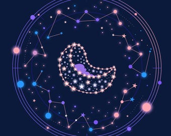 Personalized Baby Star Map Print | Night Sky Nursery Art | Samsung Frame TV (Digital Download)