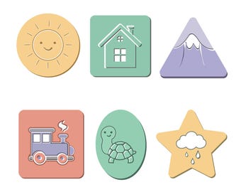 Colorful Shapes Learning Print | Samsung Frame TV Art 4K | Montessori Toddler Decor (Digital Download)