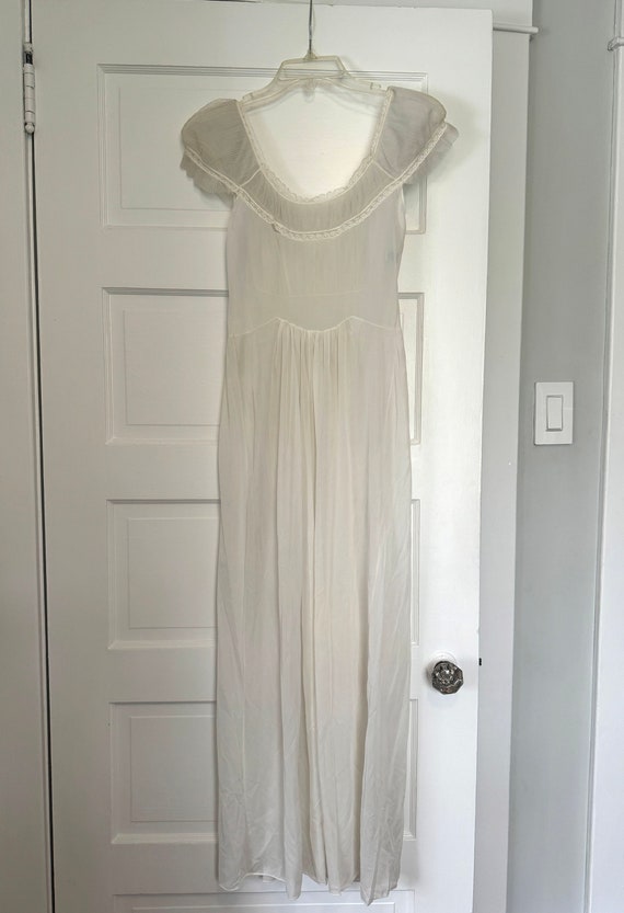 Vintage Cream Lace Slip Dress Size Extra Small or… - image 5