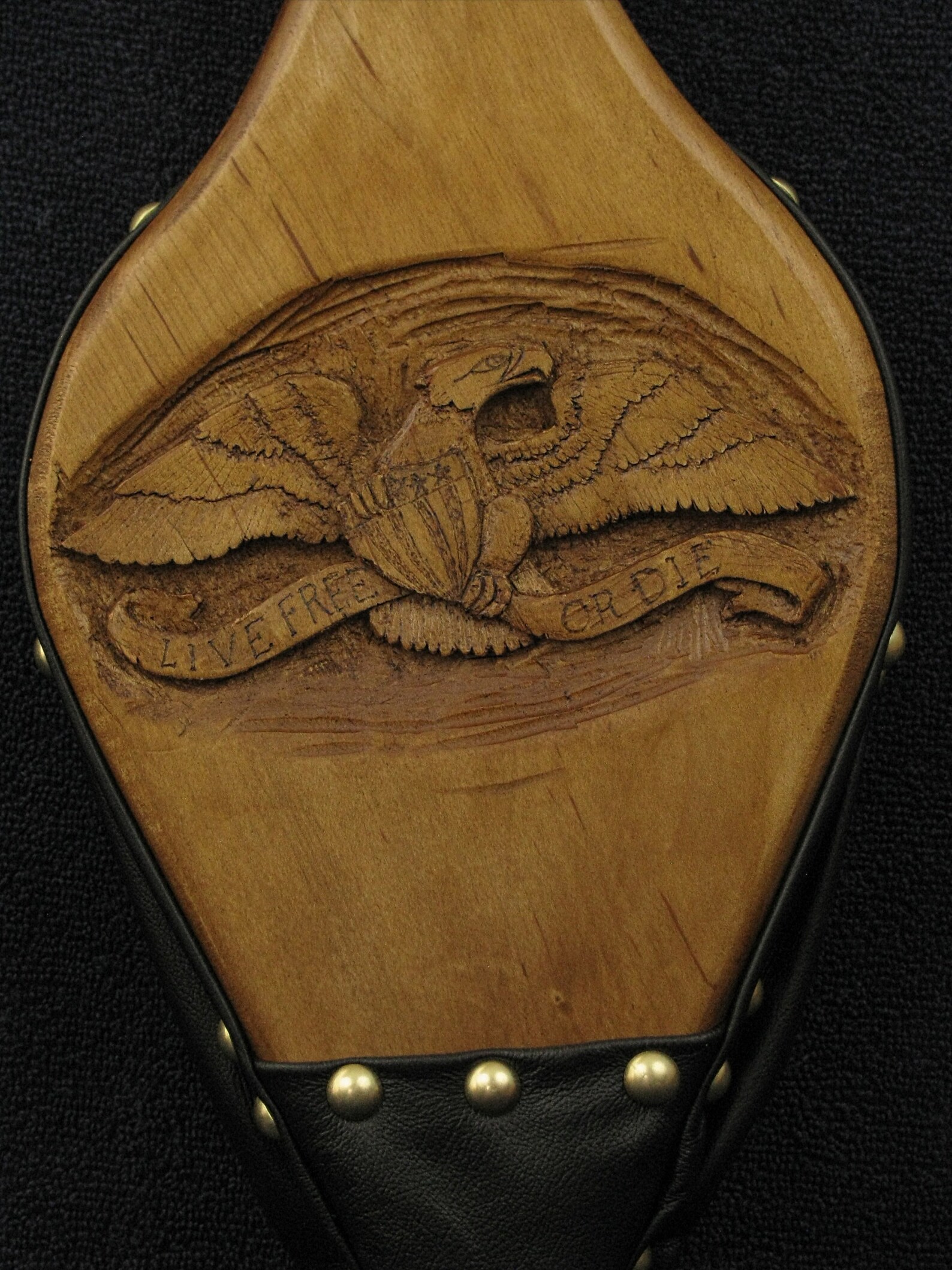 Hand Carved Eagle Fireplace Bellows Etsy