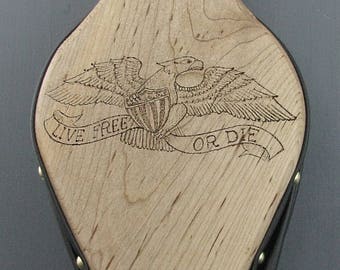 Woodburned Eagle Fireplace Bellows