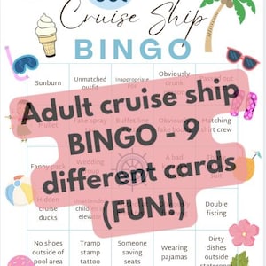 Cruise Ship BINGO - ADULT