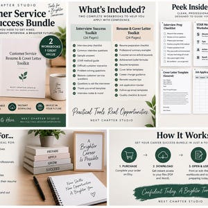 Peut inclure: Un ensemble numérique de réussite professionnelle comprenant deux cahiers d'exercices, le Customer Service Interview Success Toolkit et le Resume & Cover Letter Toolkit. Inclut des listes de contrôle, des modèles, des feuilles de travail et des outils de suivi.