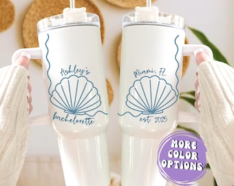 Beach Bachelorette Tumbler Custom Beach Bachelorette Cups Bachelorette Party Tumblers Personalized Bachelorette Weekend Beach Cups Beach Cup