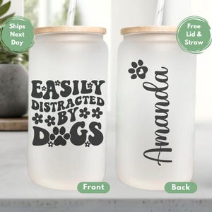 Custom Dog Mom Iced Coffee Cup Gift For Mother&#39;s Day Dog Lover Coffee Cup For Dog Mom Birthday Gift Dog Mom Coffee Cup Dog Mom Frosted Glass