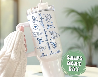 Speech Language Pathologist Gift SLP Therapy Gift Speech Language Pathologist Tumbler SLP Graduation Gift Speech Language Pathology Cup Gift