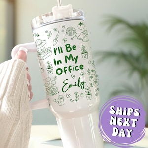 Personalized Plant Lover Tumbler With Handle Gift For Plant Lover Personalized Plant Lover Birthday Gift Plant Tumbler 40oz Plant Cup Gift