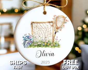 Custom Lacrosse Christmas Ornament For Lacrosse Player Ornament Lacrosse Gifts For Girls Ornament Personalized Lacrosse Ornament Keepsake