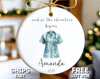 Personalized Nurse Ornament For Nurse Graduation Ornament Custom RN Ornament New Nurse Ornament New Nurse Graduation Gift For Nurse Keepsake