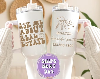 Personalized Realtor Tumbler Gift For Real Estate Agent Tumbler Realtor Gifts Realtor Closing Gifts Personalized Real Estate Agent Gift Cup