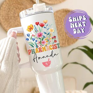 Pharmacist Tumbler With Handle Pharmd Tumbler For Pharmacist Cup Pharmacist Graduation Gift For Her Pharmacy Tumbler 40oz Pharmacist Gift