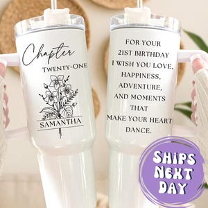 21st Birthday 40oz Tumbler Gift For 21st Birthday Best Friend 21st Birthday Gift For 21st Birthday Girl 21st Birthday Tumbler With Handle