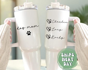 Personalized Dog Mom Tumbler Personalized Gift For Dog Mom 40oz Tumbler For Dog Lover Tumbler Dog Lover Travel Mug Dog Mom Cup Dog Mom Gift