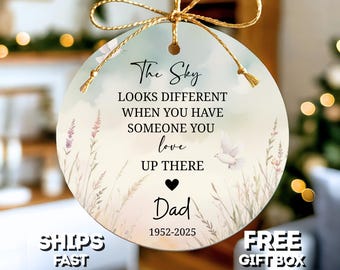 Personalized Memorial Christmas Ornament For Loss Of Loved One Memorial Ornament Gift For Memorial Christmas Gift Memorial Keepsake Ornament