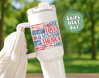4th Of July Tumbler With Handle American Flag Tumblers Patriotic Tumblers 4th Of July Custom Gift 4th Of July Cups Independence Day Tumbler