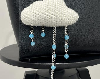 Handmade Cloud Keychain | Rain Cloud Bag Charm Accessory