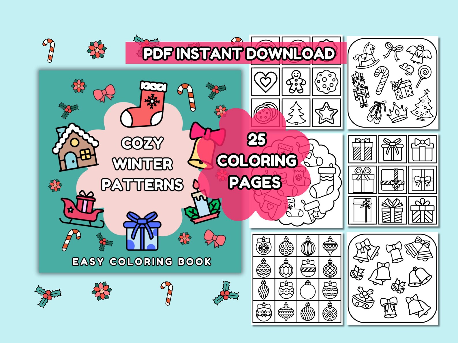 Cozy Winter Coloring Pages Christmas Coloring Pages Bold and Easy