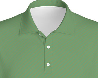 Polo de golf pour homme avec tondeuse à gazon | Vêtements de sport à motif performance menthe pour lui | Parfait pour le golf ou le pickleball