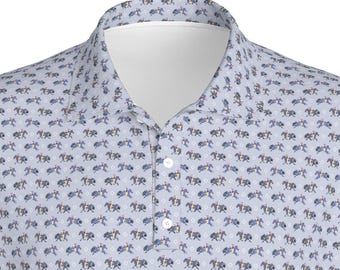 Off to the Races Golf Polo Shirt | Kentucky Derby Collection Perfect for a Day at the Racetrack | Great for Athletic or Casual Wear