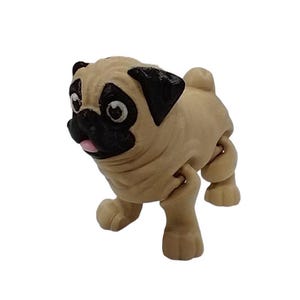 Pug Dog 3D Printed Articulating Figurine