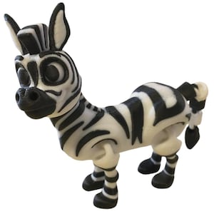 3D-geprint beeldje met gelede zebra