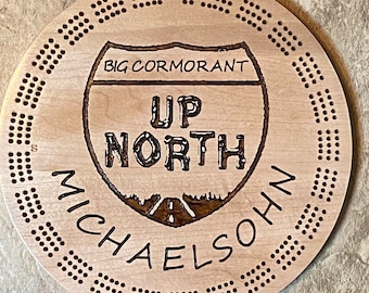 Up North Cribbage Board FREE PERSONALIZATION!