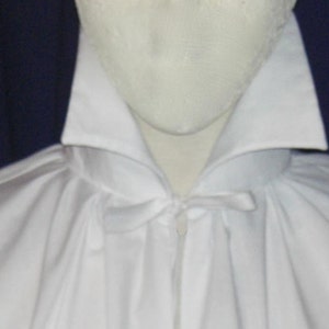 Mens Regency/ DARCY High Neck Cotton Dress Shirt with button cuff. Custom made. FREE SHIPPING image 3