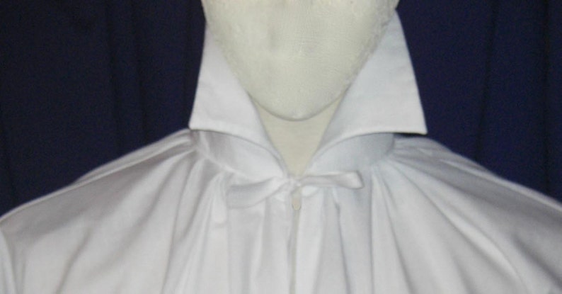 Mens Regency/ DARCY High Neck Cotton Dress Shirt with button cuff. Custom made. FREE SHIPPING image 3