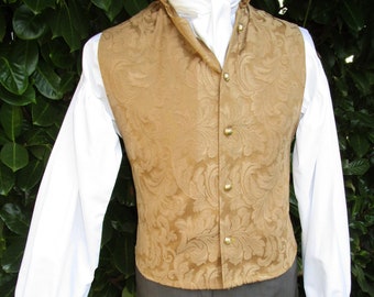Mens Regency/ Darcy/Knightley  Cotton Blend Dress Shirt with attached Cravat. Custom made. FREE SHIPPING!!
