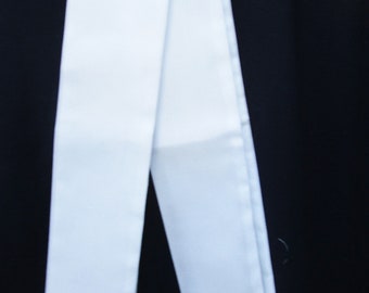 White Cotton Cravat/Tie Regency Edwardian Darcy Shirt or Jacket  54 x 2"