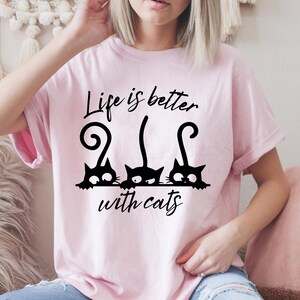 Cute Cartoon Cat Shirt, Cat Mom Tee, Cat Mommy Shirt, Pet Lover Shirt, Animal Lover Gift, Gift for Cat Mom, Cat Lover Gift, Mothers Day Gift