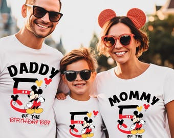 Personalized Disney Birthday Boy Shirt, Custom Birthday Gift for Boys, Family Birthday Shirt, Disney Family Shirt, Mickey Birthday Boy Gifts