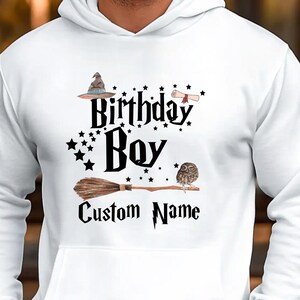 Personalized Birthday Boy T-Shirt, Custom Name Birthday Boy Shirts, Magic Birthday Shirt, Wizard Birthday Shirt, Birthday Gifts For Boy