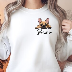 Personalized Bulldogs Shirt, Custom Dog Mom Sweatshirt, Custom Dog Dad Shirt, Pet Lover Gift, Cute French Bulldog Hoodie, Frenchie Crewneck
