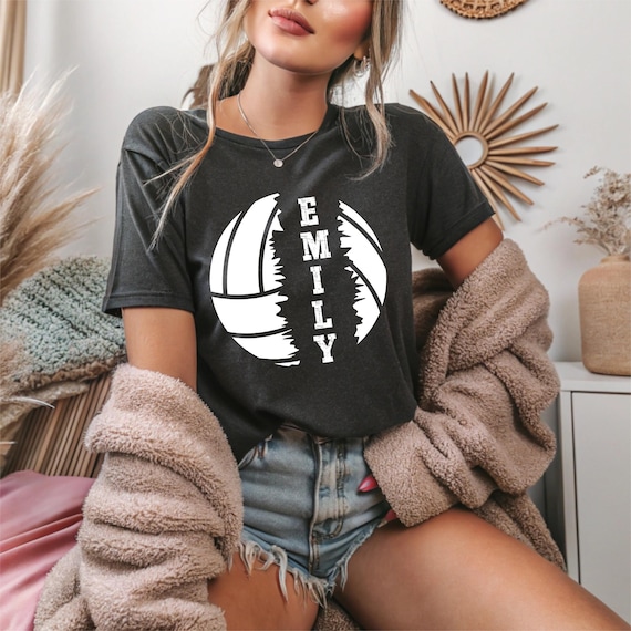 Custom Name Volleyball Shirt, Volleyball Hoodie For Player, Volleyball Team T-Shirt, Personalized Volleyball Sweatshirt, Sports Lover Gifts
