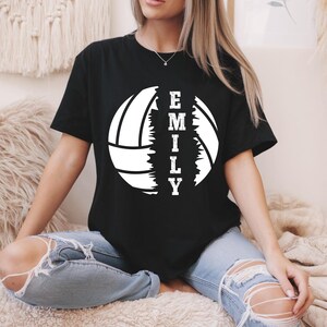 Custom Name Volleyball Shirt, Volleyball Hoodie For Player, Volleyball Team T-Shirt, Personalized Volleyball Sweatshirt, Sports Lover Gifts image 8