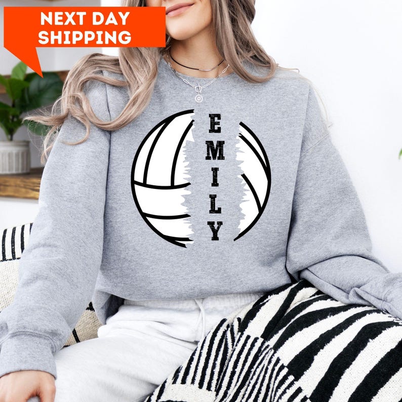 Custom Name Volleyball Shirt, Volleyball Hoodie For Player, Volleyball Team T-Shirt, Personalized Volleyball Sweatshirt, Sports Lover Gifts