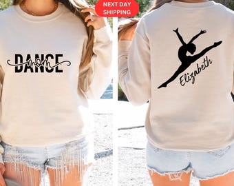 Personalized Dance Mom Shirt with Kid Name, Dance Mom Gift, Dance Lover Sweatshirt, Custom Dance Mom T-Shirt, Ballet Mom Hoodie, Dance Mom
