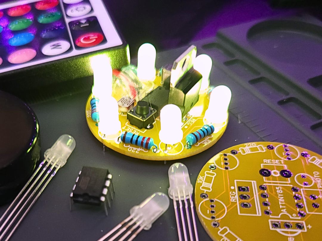 Remote Controlled Led Kit DIY Remote Control RGB LED Tea Light Kit – Soldering Electronics ...