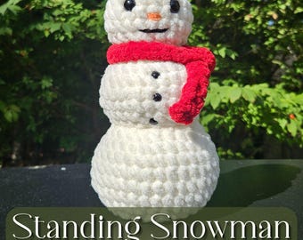Snowman Crochet Pattern, Low Sew, Festive Plush Crochet, Cute Snowman Pattern, Christmas Amigurumi, Winter Crochet Decoration