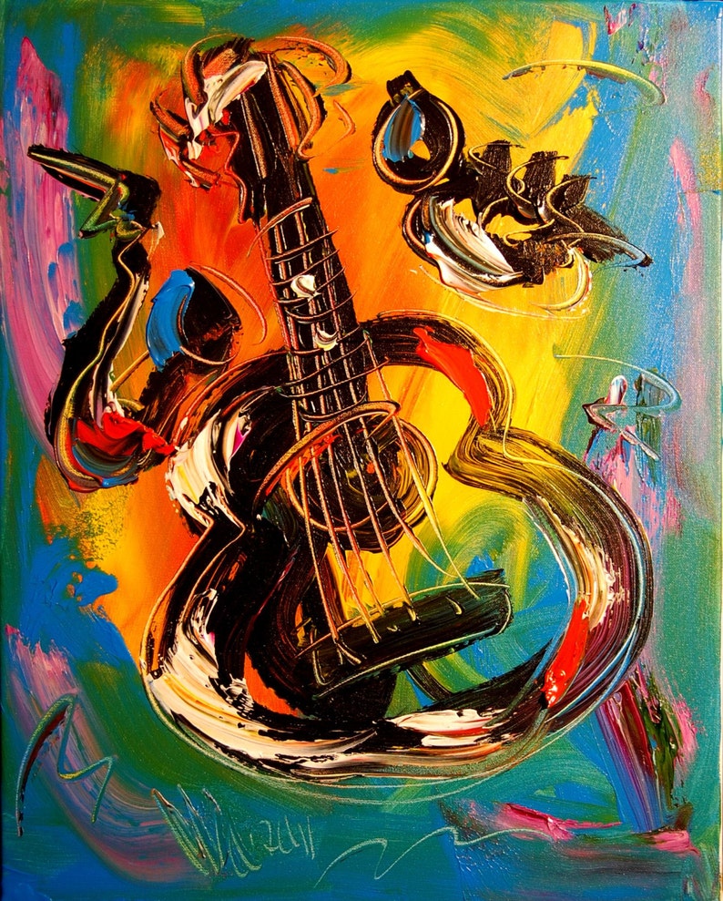 Jazz wall art Music Canvas print Musical instruments wall Etsy