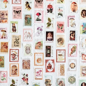 1 rolo de 2,5 cm * 5 m de papel washi vintage com selo e selo postal - estilo retrô efémero para artesanato faça você mesmo, scrapbook, diário, papelaria