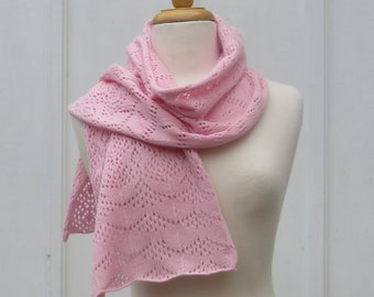 Pink All Over Lace Scarf