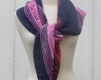 Hand Knit Scarf Late Sunset